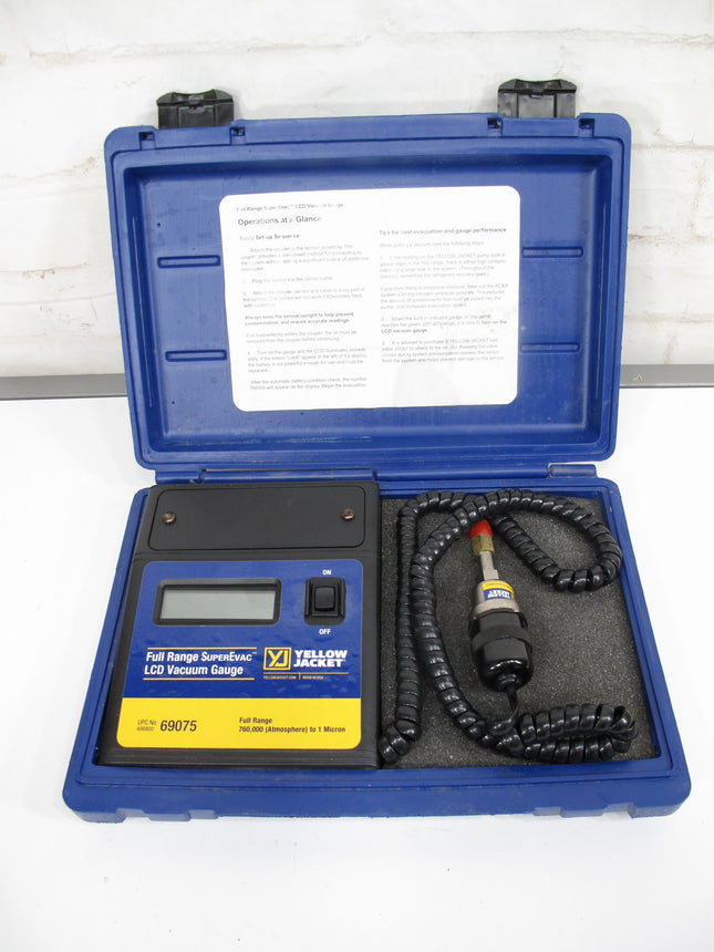 Yellow Jacket 69075 Full Range SUPEREVAC LCD Vacuum Gauge