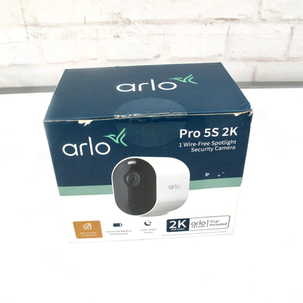 Arlo Pro 5S 2K Indoor/Outdoor Wire-Free Spotlight Security Camera
