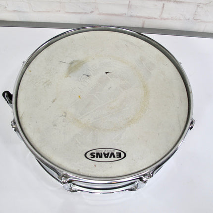 Ludwig Rocker 8 Lug 14’ Black White Badge  Steel Snare Drum 5x14