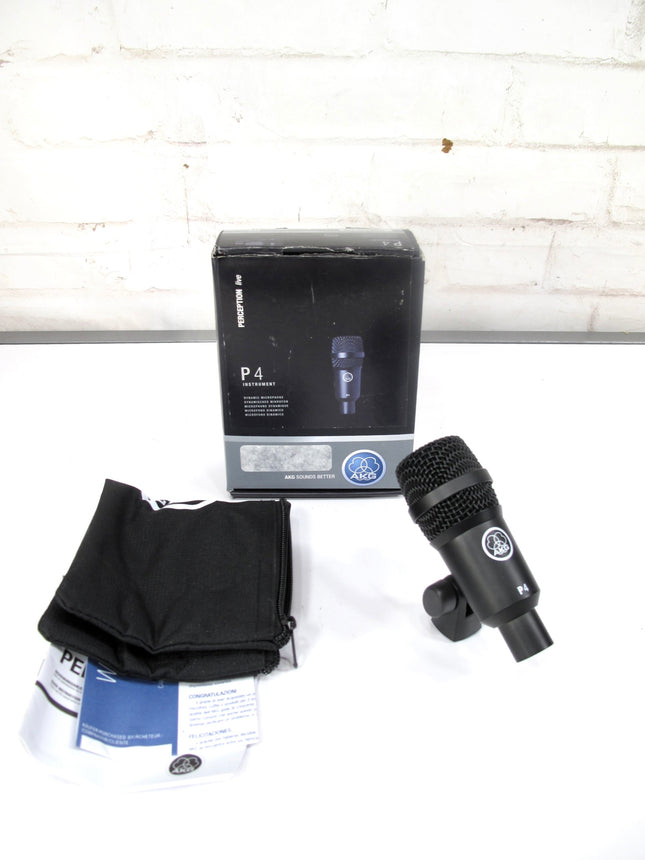 AKG Perception P4 Cardioid Dynamic Instrument Microphone - Guitar Amp and Drum Mic