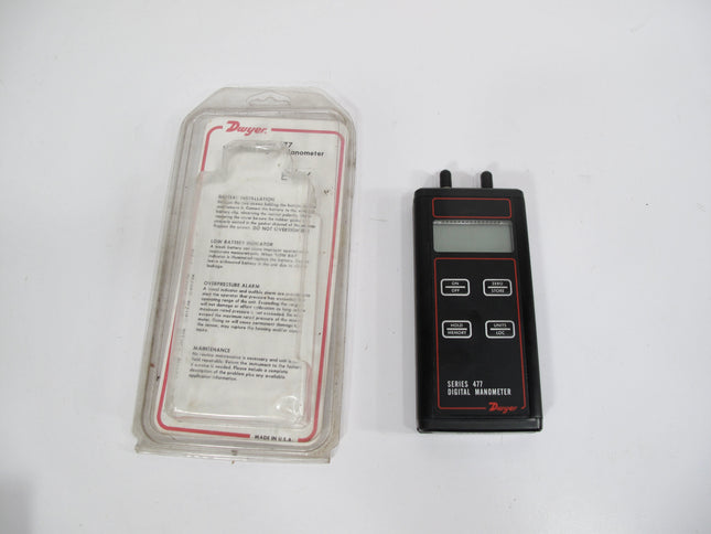 Dwyer Series 477-0-FM Handheld Digital Manometer 477-3-FM0-200.00 in W.C 30 PSI