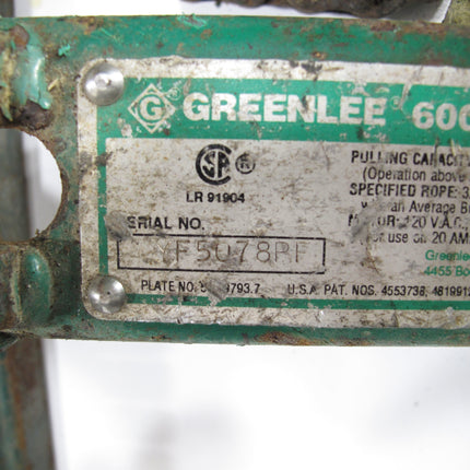 Greenlee 6000 6001 Super Cable Tugger Wire Puller 6500 Lb.