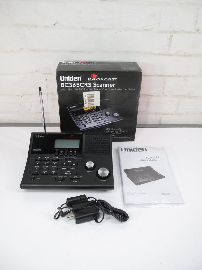 Uniden Bearcat BC365CRS Scanner 500 Channels FM Radio Weather Alert Clock