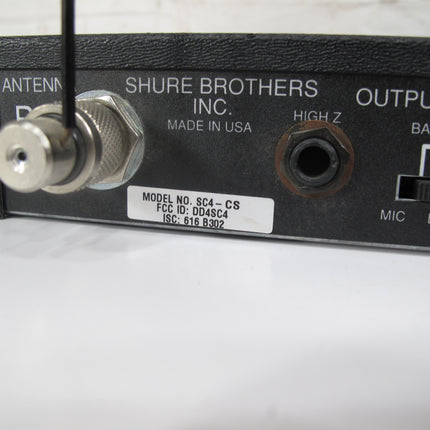 Shure SC4-CS Wireless Microphone Receiver 199.500-200.900 MHz