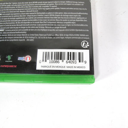 Sonic Mania Xbox One Software Video Game Disc