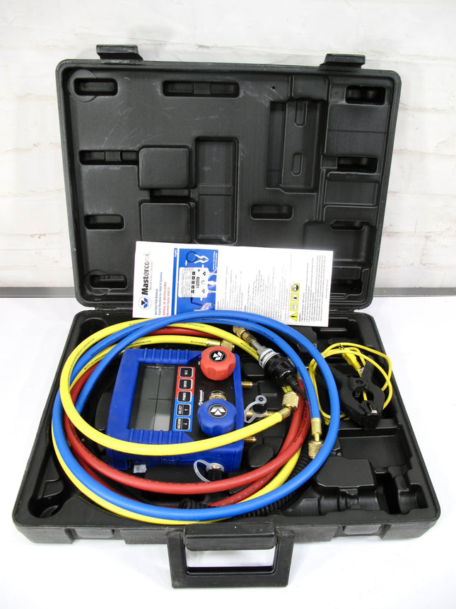 Mastercool 99661-A HVAC Digital 2-Way Manifold With Vacuum Gauge Hoses