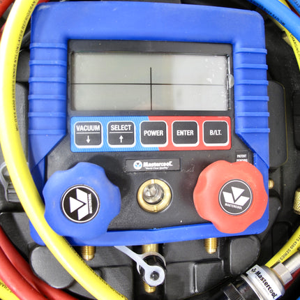 Mastercool 99661-A HVAC Digital 2-Way Manifold With Vacuum Gauge Hoses