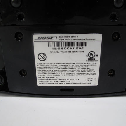 Bose SoundDock Series III 3 Digital Music System Speaker Dock