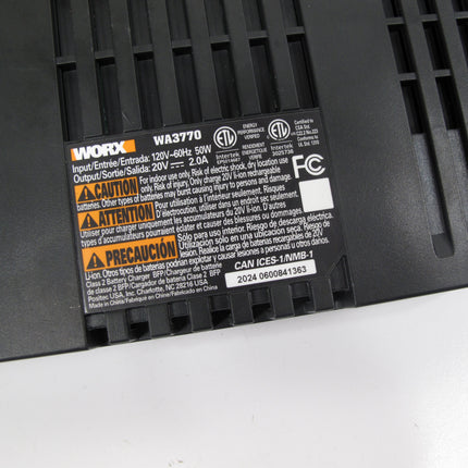 WORX WA3770 20V Powershare 18V Li-Ion Dual Port Battery Charger