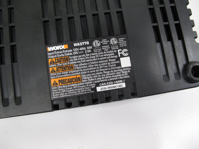WORX WA3770 20V Powershare 18V Li-Ion Dual Port Battery Charger