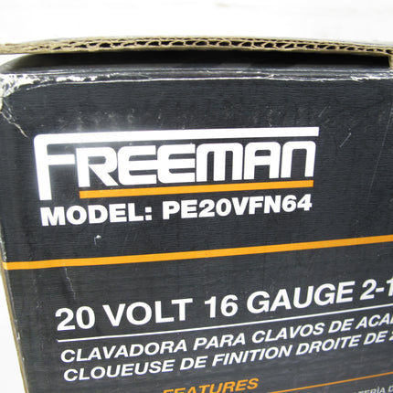 Freeman PE20VFN64 20V Cordless 16-Gauge 2-1/2" Straight Finish Nailer Nail Gun