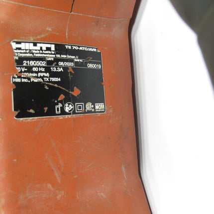 Hilti TE70 ATC AVR 100V Rotary Hammer Drill Concrete Breaker