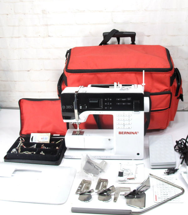 Bernina B380 221 Stitch Sewing & Quilting Machine w/ Binder Attachments & Accessories
