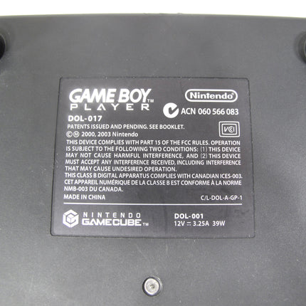 Nintendo GameCube GameBoy Player Black DOL-017 with Disc