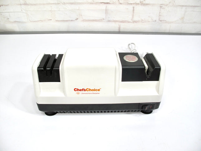 Chefs Choice 100 Diamond Hone Electric Knife Sharpener 3-Stage White