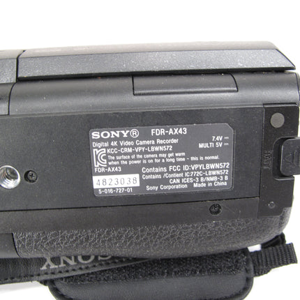 Sony Handycam FDR-AX43 UHD 4K WiFi 20x Optical Zoom Digital Camcorder