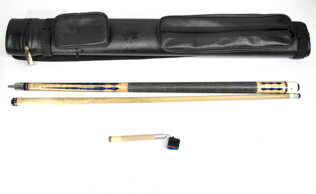 Lucasi Custom LZ2004NB Birdseye Blue Luster Pool Billiard Cue Stick w/ Case 20 oz