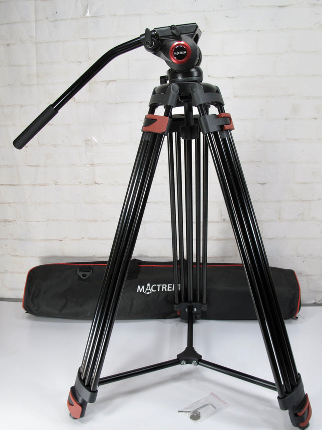 Mactrem VT72 82" /210cm Video Tripod Heavy Duty Tripod with 360° Fluid Head