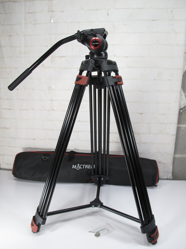 Mactrem VT72 82" /210cm Video Tripod Heavy Duty Tripod with 360° Fluid Head