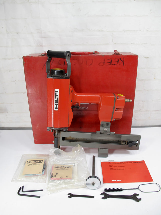 Hilti R4X12 Pneumatic Fastening Tool Air Nailer Steel Tagging W/ Heavy Duty Case