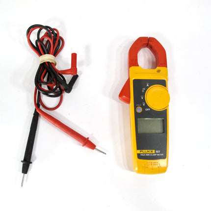 Fluke 323 TRMS Digital Handheld Clamp AC DC Voltage Multimeter w/ Leads