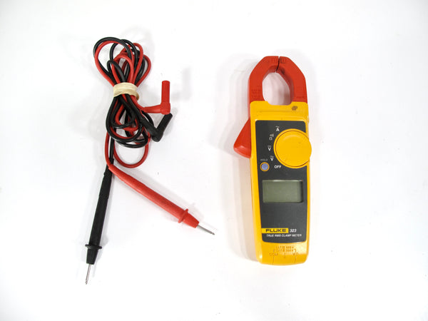 Fluke 323 TRMS Digital Handheld Clamp AC DC Voltage Multimeter w/ Leads