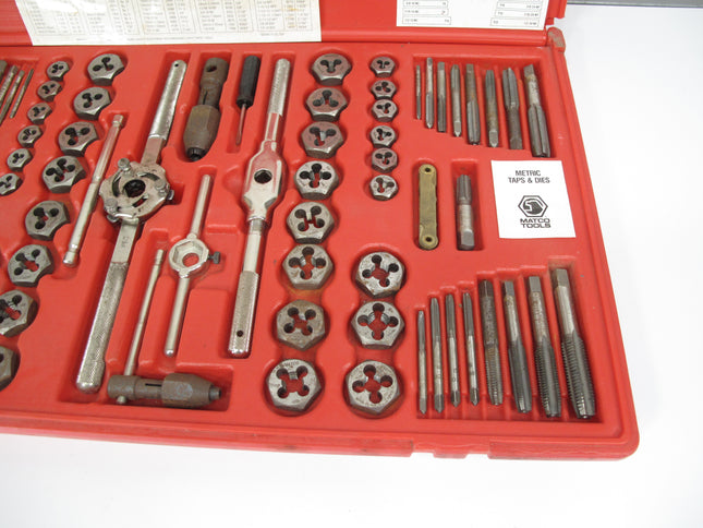 Matco 676TD 76 Piece Machine Screw Fractional/Metric Threading set Tap & Die