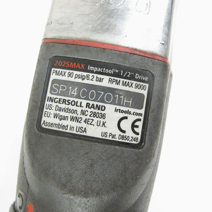 Ingersoll Rand 2025MAX Impactool Right Angle Impact Wrench 1/2in 90psi 9000rp