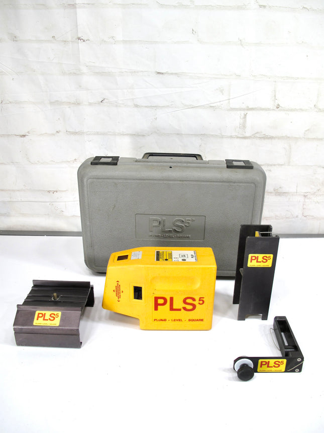 Pacific Laser Systems PLS 5 Red Laser Level with Case Made in USA
