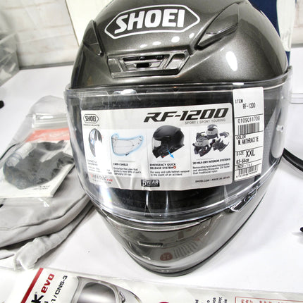 Shoei RF-1200 Motorcycle Full Face Helmet Gray Finish XXL