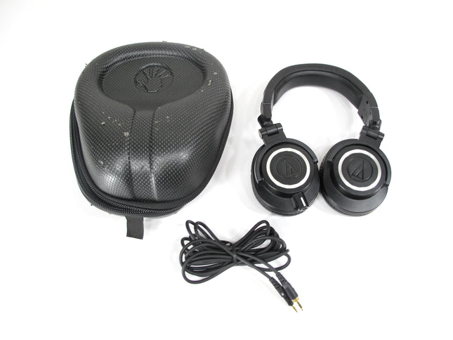 Audio-Technica ATH-M50X Professional Studio Monitor Headphones, Black
