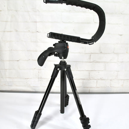 Manfrotto MKCOMPACTACN-BK 61" Camera Tripod with Camcaddie Scropion Jr. Stabilizer