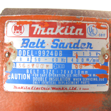 Makita 9924DB 3" X 24" 115V 7.8 Amp Heavy Duty Belt Sander