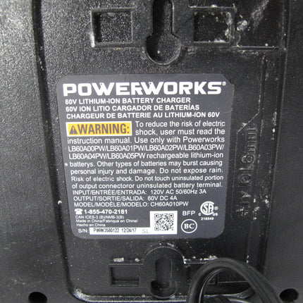 PowerWorks CH60A010PW  60V Power Tool 75 Minute Battery Charger