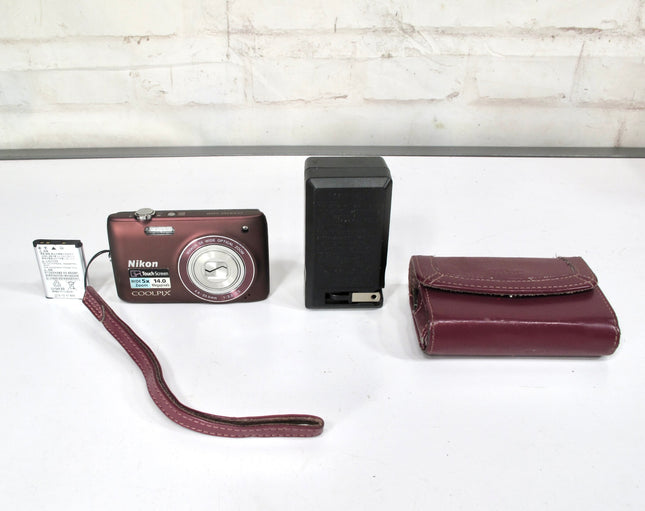 Nikon COOLPIX S4100 Digital Camera 14.0 MP 5x Optical Zoom Purple Built-in Flash