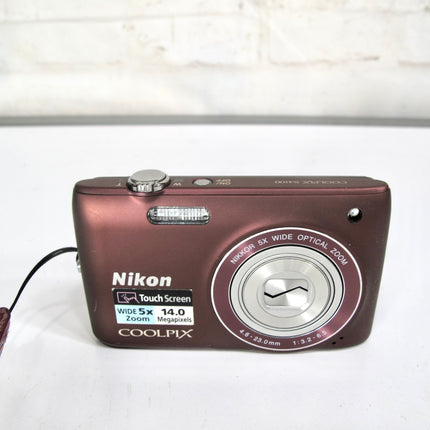Nikon COOLPIX S4100 Digital Camera 14.0 MP 5x Optical Zoom Purple Built-in Flash