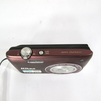 Nikon COOLPIX S4100 Digital Camera 14.0 MP 5x Optical Zoom Purple Built-in Flash