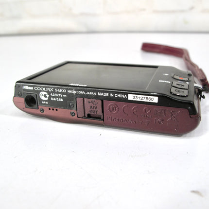 Nikon COOLPIX S4100 Digital Camera 14.0 MP 5x Optical Zoom Purple Built-in Flash