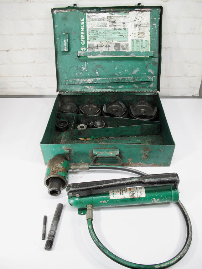 GREENLEE 7310 Hydraulic Knockout Set up to 4" 746 Ram & 767 Pump