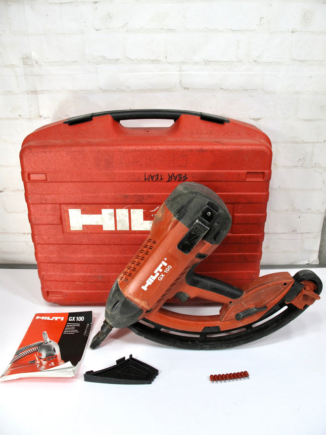 Hilti GX 100 Gas-Actuated Fastening Tool Concrete Nailer w/Case