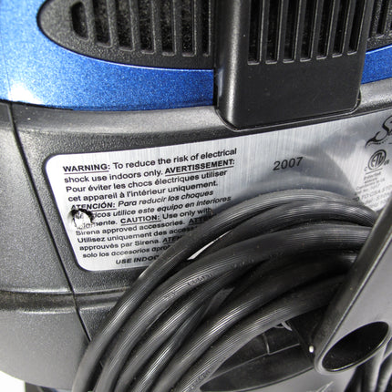 Sirena S10NA Water Filtration System Blue Vacuum Cleaner