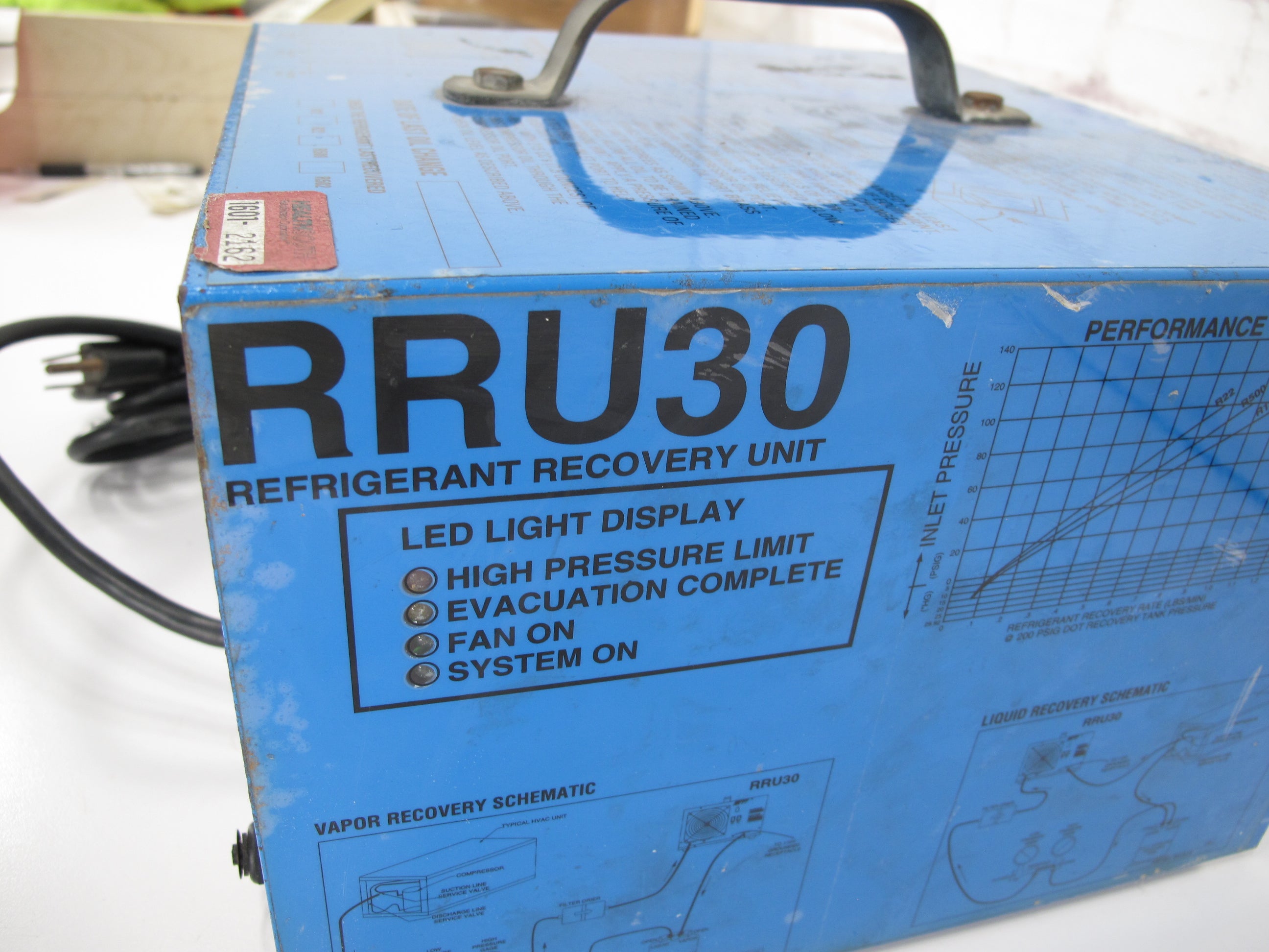 REFRIGERANT RECOVERY TECHNOLOGIES deals - RRU30 Machine RRTi Vapor Liquid UNTESTED