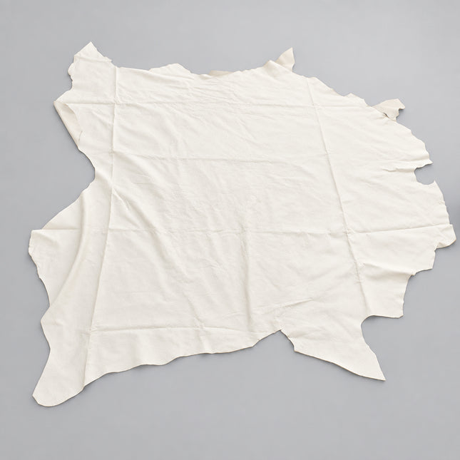 Premium Italian Leather Hide Ivory Cream Approximately 58 Sq Ft Flat Grain Top Quality