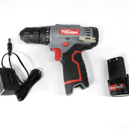 Hyper Tough 99303 Cordless Drill 12V Max Lithium-Ion 3/8-inch Keyless Chuck w/ Battery