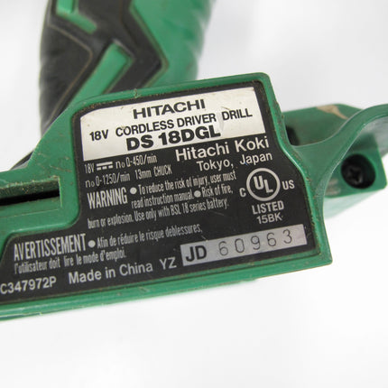 Hitachi DS18DGL 18V Lithium-Ion 1/2 in. Drill Driver