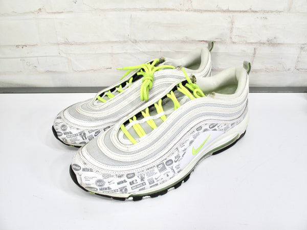 Nike Air Max 97 White-Volt-Black-Platinum Reflective Logo Mens Size 13 DH0006-100