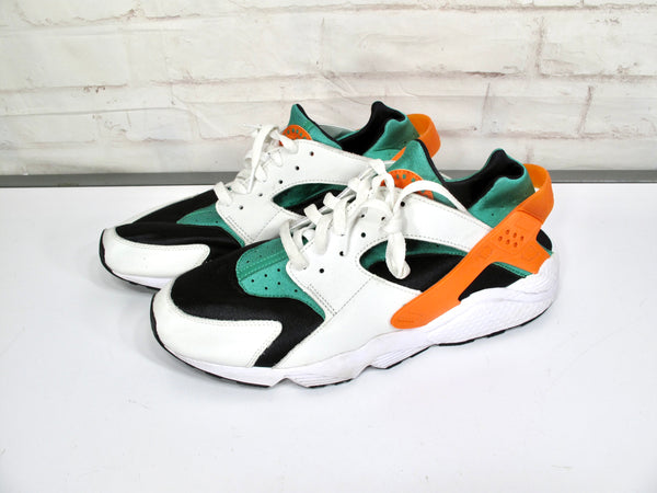 Nike Air Huarache Miami Hurricanes White Green Orange DD1068-111 Men's 13