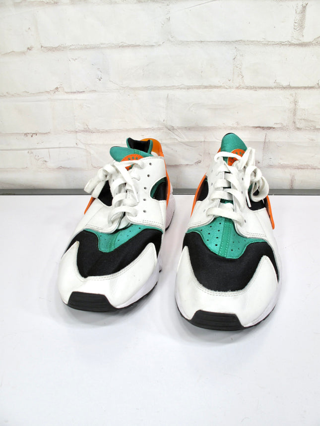 Nike Air Huarache Miami Hurricanes White Green Orange DD1068-111 Men's 13