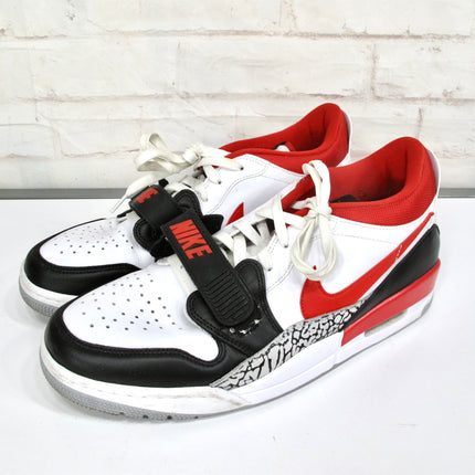 NIKE Air Jordan Legacy 312 Low Men's White Black Wolf Grey Fire Red Size 11.5