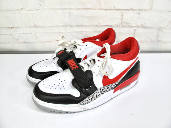 NIKE Air Jordan Legacy 312 Low Men's White Black Wolf Grey Fire Red Size 11.5